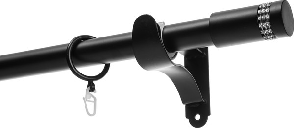 Изображение товара Карниз для штор Sundays Home Волна Имидж 25мм однорядный  (черный матовый, 2.8м)