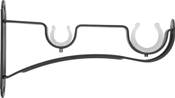 Изображение товара Карниз для штор Sundays Home Волна Имидж 25мм+19мм двухрядный (черный матовый, 1.8м)