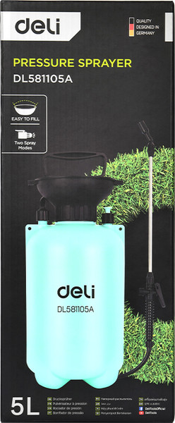 Изображение товара Опрыскиватель помповый Deli EDL581105A (5л, голубой/черный)