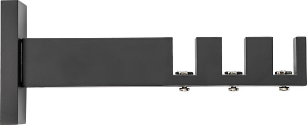 Изображение товара Карниз для штор Sundays Home Флэт Лайн Грид тройной (составной, черный матовый, 4м)