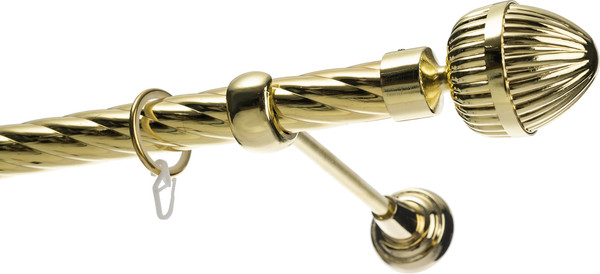 Изображение товара Карниз для штор Sundays Home Шайн Одеон 25мм однорядный (золото, 3.2м)