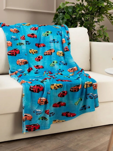 Изображение товара Плед TexRepublic TF FN 916 1114 Машинки / 8697 (голубой)