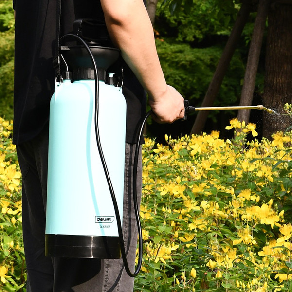 Изображение товара Опрыскиватель помповый Deli EDL581108-E1 (8л, голубой/черный)