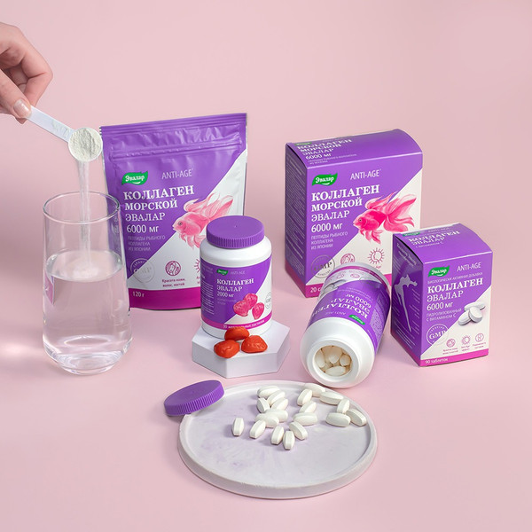 Изображение товара Коллаген Эвалар морской (90 таблеток)