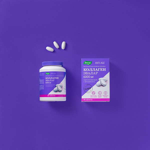 Изображение товара Коллаген Эвалар морской (90 таблеток)