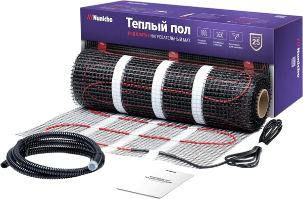 Изображение товара Теплый пол электрический Nunicho Etalon SHP 750Вт с терморегулятором RТС 70.26 (5.0м2)