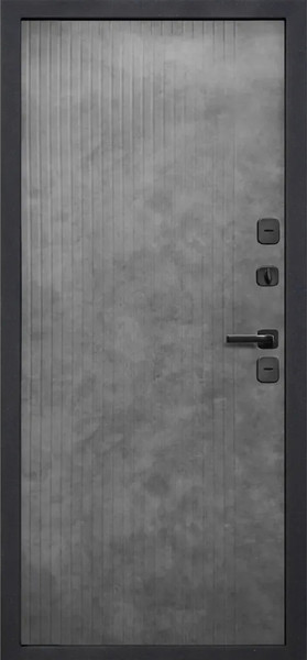 Изображение товара Входная дверь Гарда Isoterma букле графит/бетон лофт грей (86x205, правая)