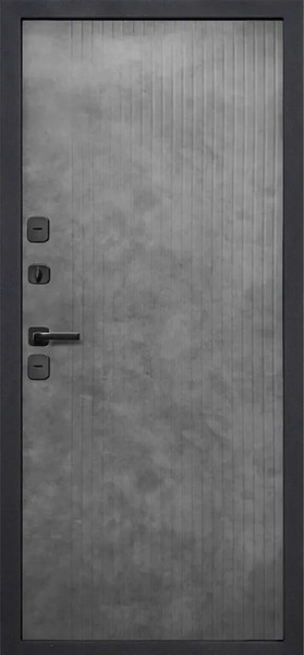 Изображение товара Входная дверь Гарда Isoterma букле графит/бетон лофт грей (96x205, левая)