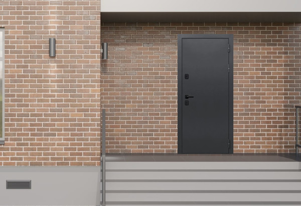 Изображение товара Входная дверь Гарда Isoterma букле графит/бетон лофт грей (86x205, правая)