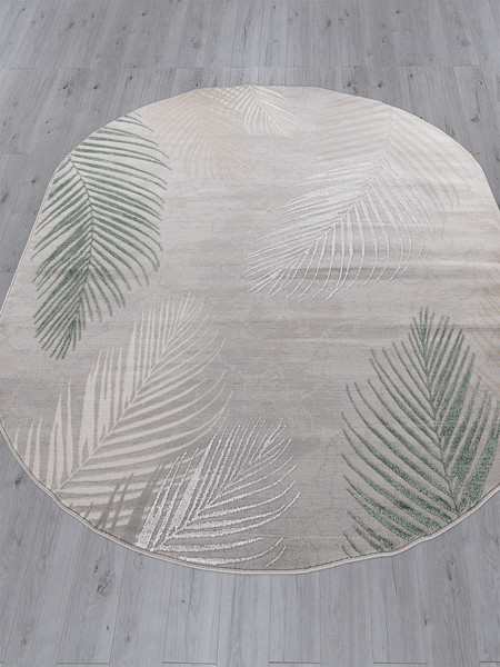 Изображение товара Коврик Merinos Liman F167-OVAL-GRAY-D.GREEN (1.2х1.8)