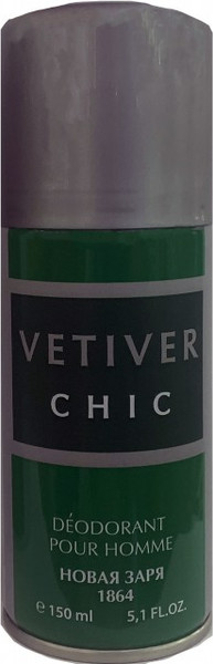 Изображение товара Дезодорант-спрей Новая Заря Vetiver Chic для мужчин (150мл)