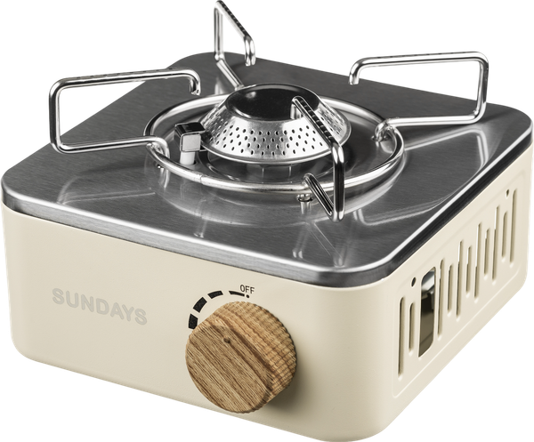 Изображение товара Плита туристическая Sundays ZD-1003-S (белый, с газовым баллоном туристическим Дружба ДР-520)
