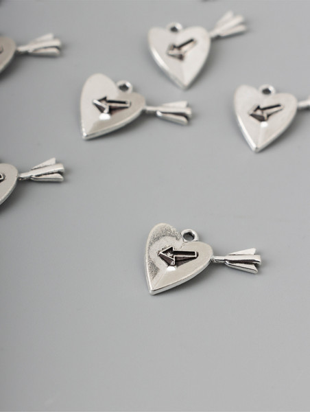 Изображение товара Набор подвесок декоративных Арт Узор Сердце со стрелой / 10843146 (10шт)