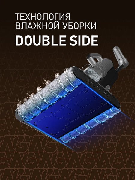 Изображение товара Вертикальный пылесос Weissgauff V22 BLDC 250 Graphite DoubleSide AquaPro SelfDry 