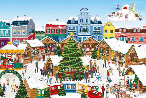 Изображение товара Развивающая книга Росмэн Зимние забавы. Виммельбух, мягкая обложка