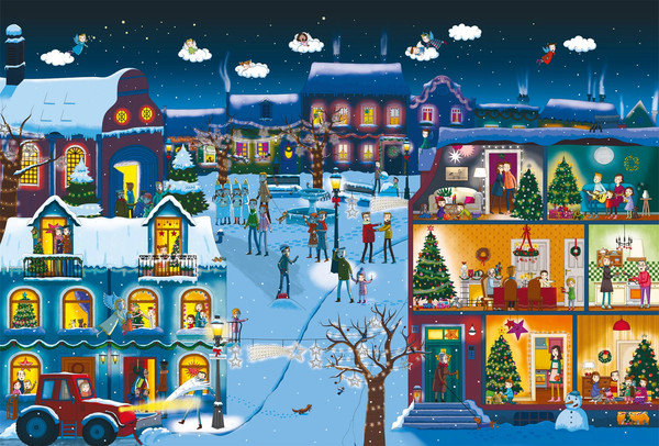 Изображение товара Развивающая книга Росмэн Зимние забавы. Виммельбух, мягкая обложка