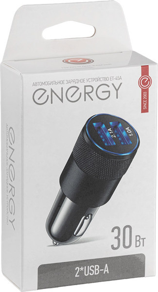 Изображение товара Адаптер питания автомобильный Energy ET-45А / 109945 (черный)