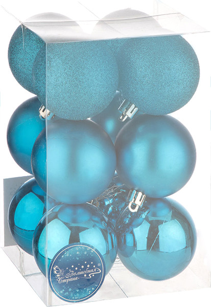 Изображение товара Набор шаров новогодних Волшебная страна SYQA- 0123165-03 / 106322 (12шт)