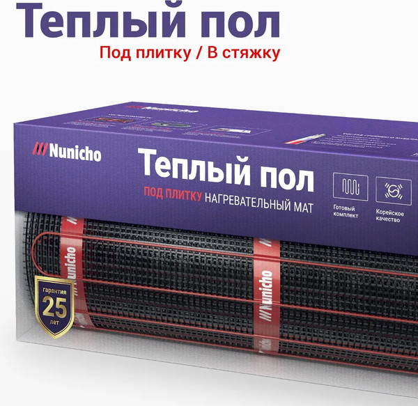 Изображение товара Теплый пол электрический Nunicho Etalon SHP 750Вт с терморегулятором RТС 70.26 (5.0м2)