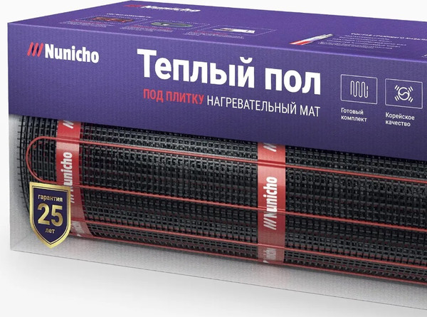 Изображение товара Теплый пол электрический Nunicho Etalon SHP 750Вт с терморегулятором RТС 70.26 (5.0м2)