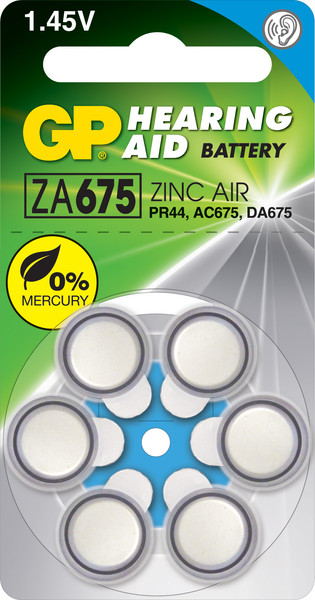 Изображение товара Комплект батареек GP Batteries ZA675F-ELTD6 (6шт)