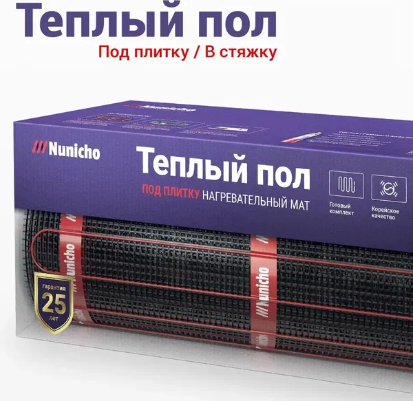 Изображение товара Теплый пол электрический Nunicho Etalon SHP 225Вт с терморегулятором RТС 70.26 (1.5м2)