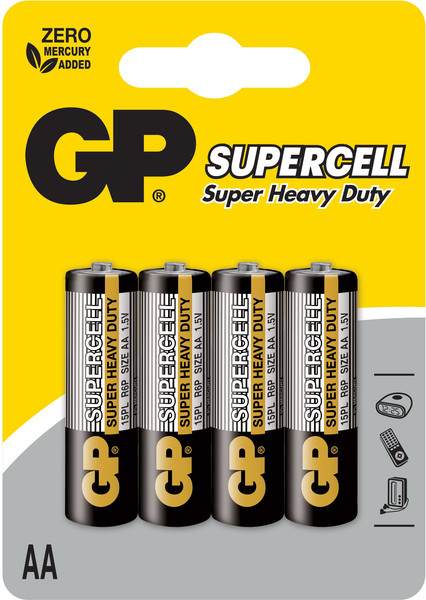 Изображение товара Комплект батареек GP Batteries Supercell R6P/15PL-2U4 (4шт)