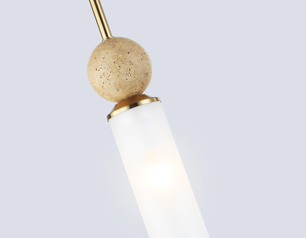 Изображение товара Потолочный светильник Ambrella LH53256 BS/FR (латунь/белый матовый)