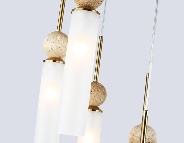 Изображение товара Люстра Ambrella LH53259/5 BS/FR (латунь/белый матовый)