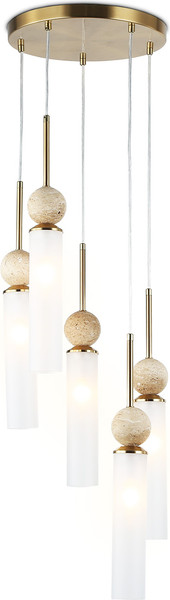 Изображение товара Люстра Ambrella LH53259/5 BS/FR (латунь/белый матовый)