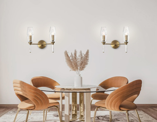 Изображение товара Бра Ambrella LH55206/2 BS/CL (латунь/прозрачный)