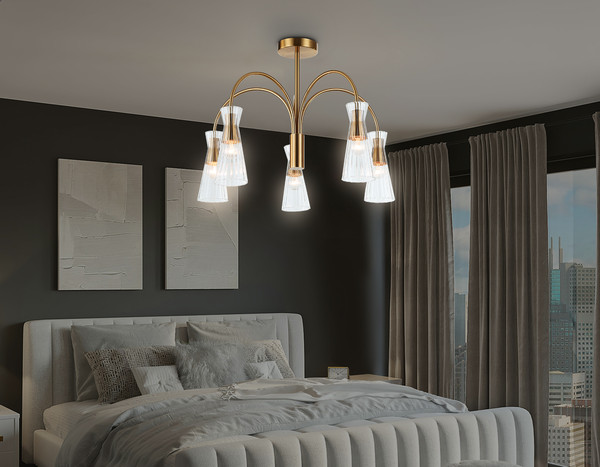 Изображение товара Люстра Ambrella LH55701/5 BS/CL (латунь/прозрачный)