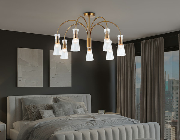 Изображение товара Люстра Ambrella LH55703/7 BS/CL (латунь/прозрачный)