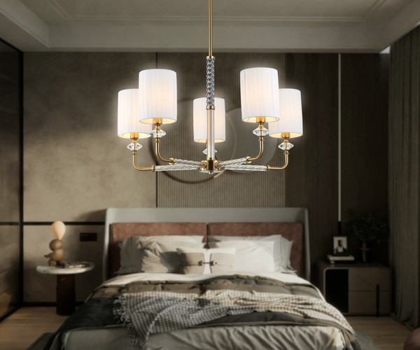 Изображение товара Люстра Ambrella LH71500/5 BS/FR (латунь/белый матовый)