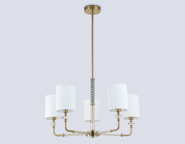 Изображение товара Люстра Ambrella LH71500/5 BS/FR (латунь/белый матовый)