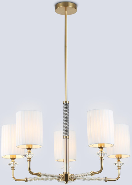 Изображение товара Люстра Ambrella LH71500/5 BS/FR (латунь/белый матовый)