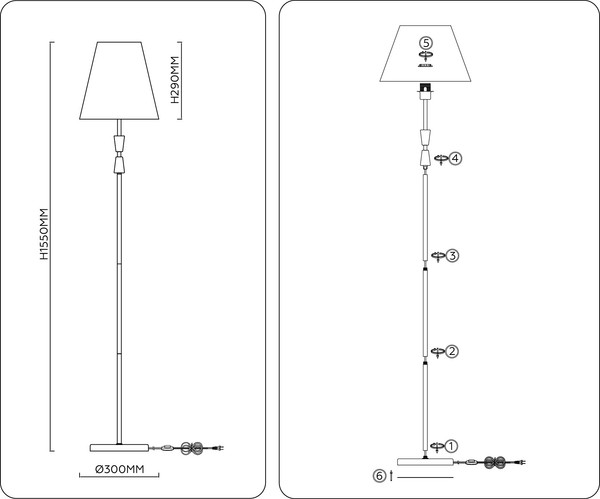Изображение товара Торшер Ambrella LH75059 BS/GN (латунь/зеленый)