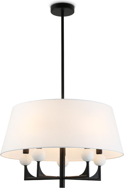 Изображение товара Люстра Ambrella LH75150/5 BK/FR (черный/белый матовый)