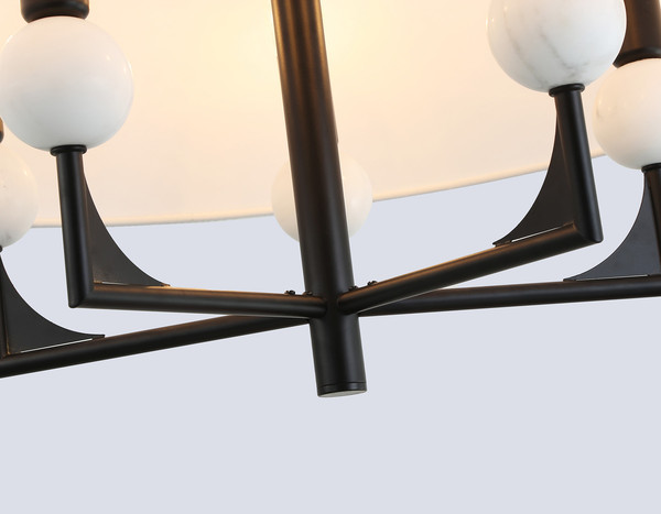 Изображение товара Люстра Ambrella LH75150/5 BK/FR (черный/белый матовый)