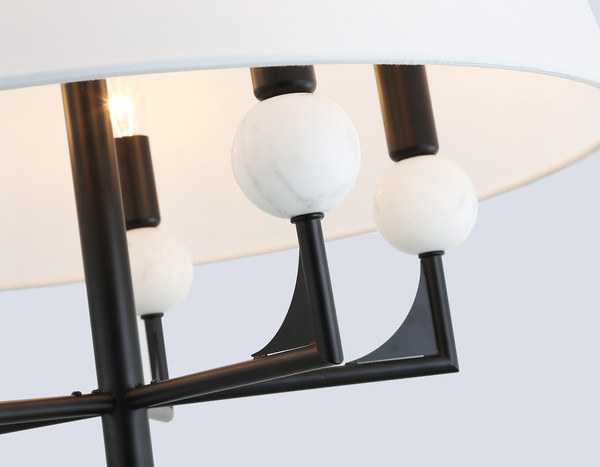 Изображение товара Люстра Ambrella LH75150/5 BK/FR (черный/белый матовый)