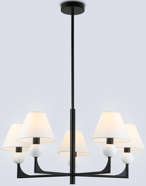 Изображение товара Люстра Ambrella LH75153/5 BK/FR (черный/белый матовый)