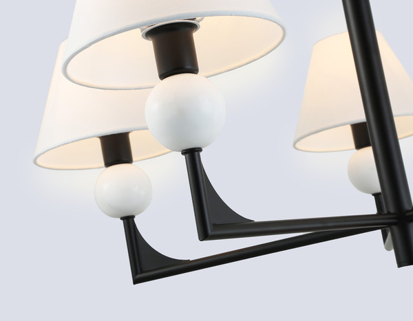 Изображение товара Люстра Ambrella LH75153/5 BK/FR (черный/белый матовый)