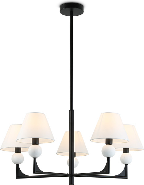 Изображение товара Люстра Ambrella LH75153/5 BK/FR (черный/белый матовый)