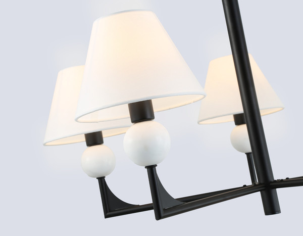 Изображение товара Люстра Ambrella LH75153/5 BK/FR (черный/белый матовый)