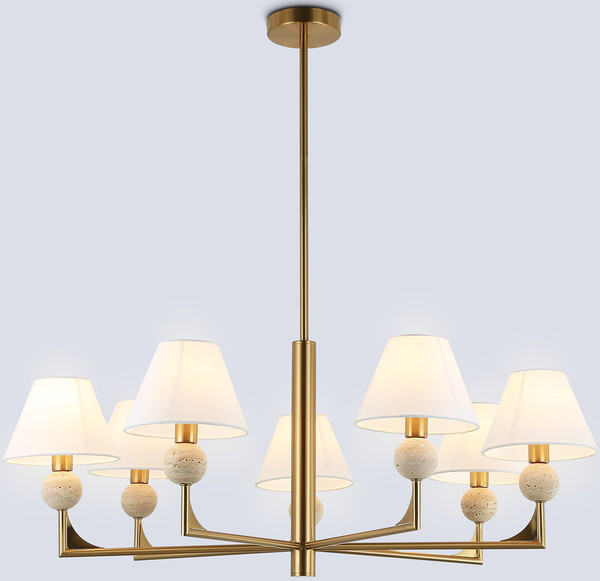 Изображение товара Люстра Ambrella LH75162/7 BS/FR (латунь/белый матовый)