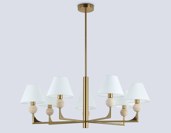 Изображение товара Люстра Ambrella LH75162/7 BS/FR (латунь/белый матовый)