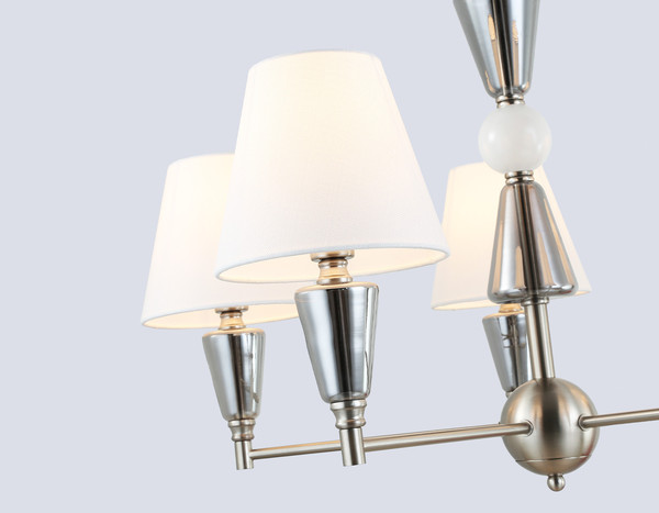 Изображение товара Люстра Ambrella LH75253/5 SN/FR (сатин никель/белый матовый)