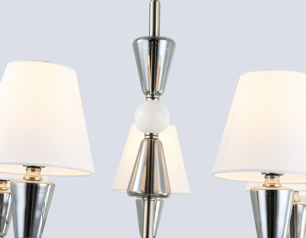 Изображение товара Люстра Ambrella LH75253/5 SN/FR (сатин никель/белый матовый)