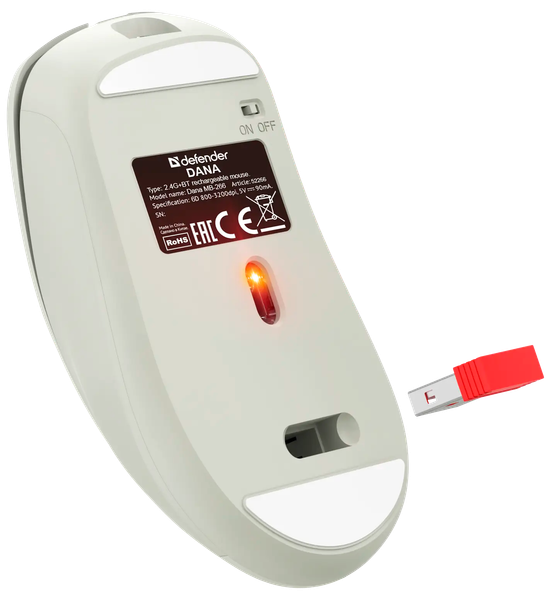 Изображение товара Мышь Defender Dana MB-266 / 52266 (белый/серый)