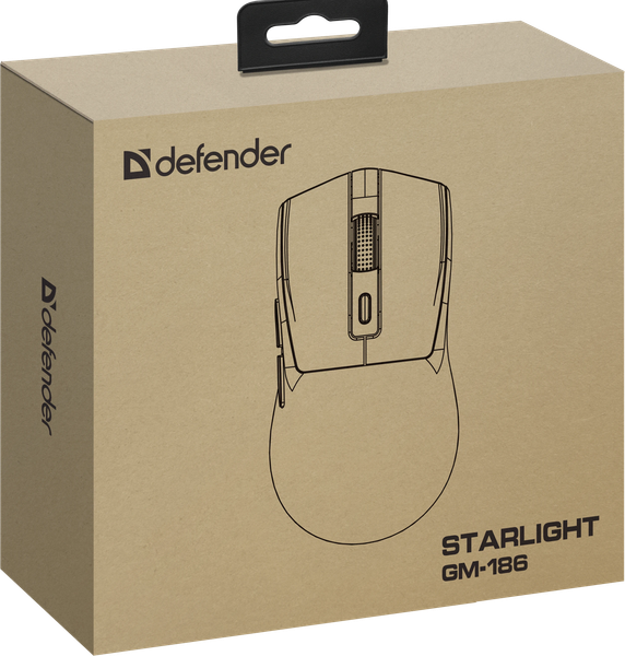 Изображение товара Мышь Defender Starlight GM-186 / 52186 (черный)